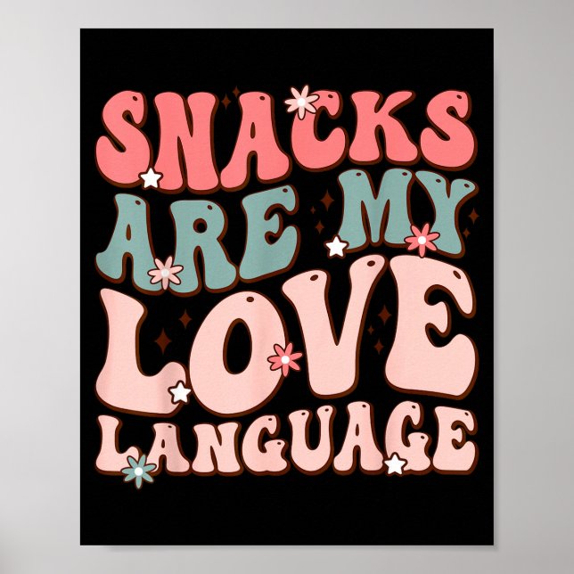 Affiche Snacks Are My Love Language Valentine Day Kids Boy (Devant)