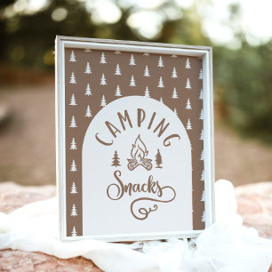 Affiche Snacks de camping Un heureux anniversaire de campi