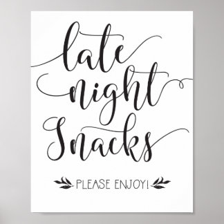 Affiche Snacks de fin de nuit Symbole préféré