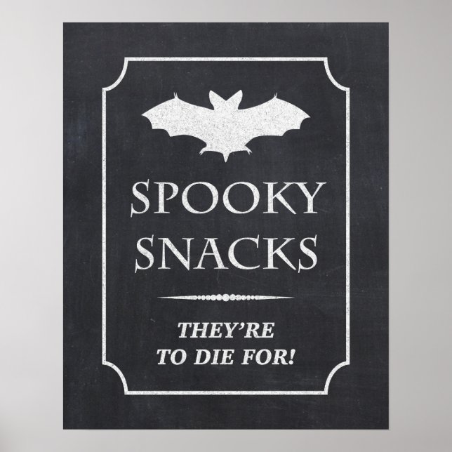 Affiche Snacks éffrayants Ils vont mourir pour l'Halloween (Devant)
