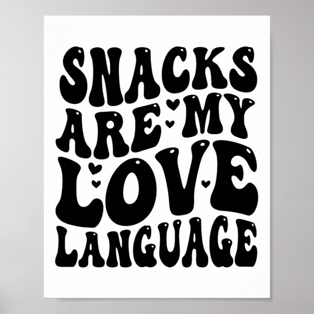 Affiche Snacks Is My Love Langue Saint Valentin Enfants Ga (Devant)