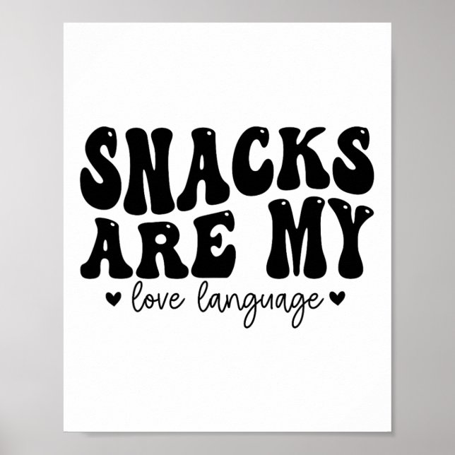 Affiche Snacks Is My Love Langue Saint Valentin Enfants Ga (Devant)