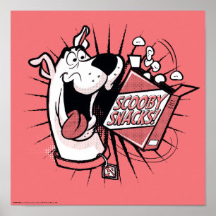 Affiche Snacks Scooby Doo demi-teinte Scooby