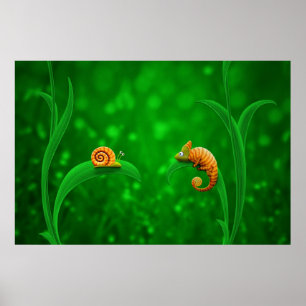 Affiche Snail et Chameleon