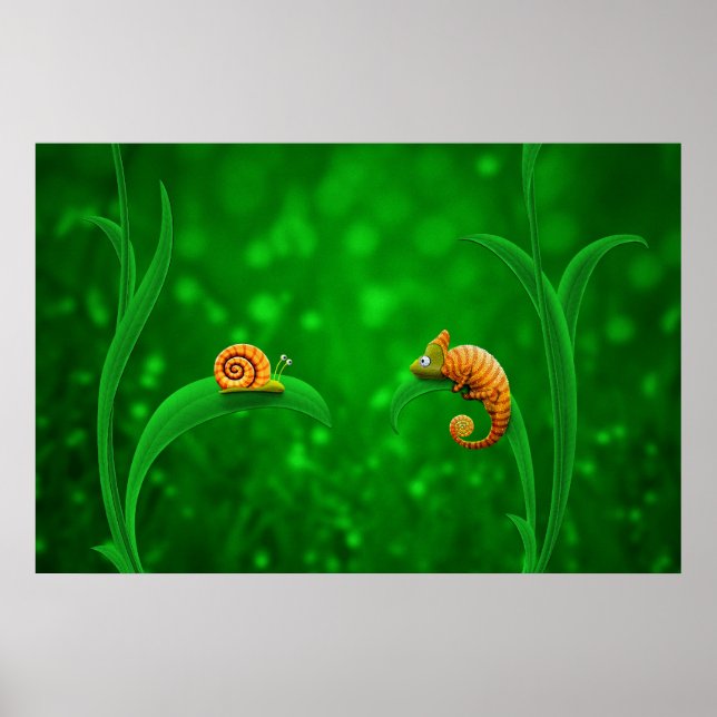 Affiche Snail et Chameleon (Devant)