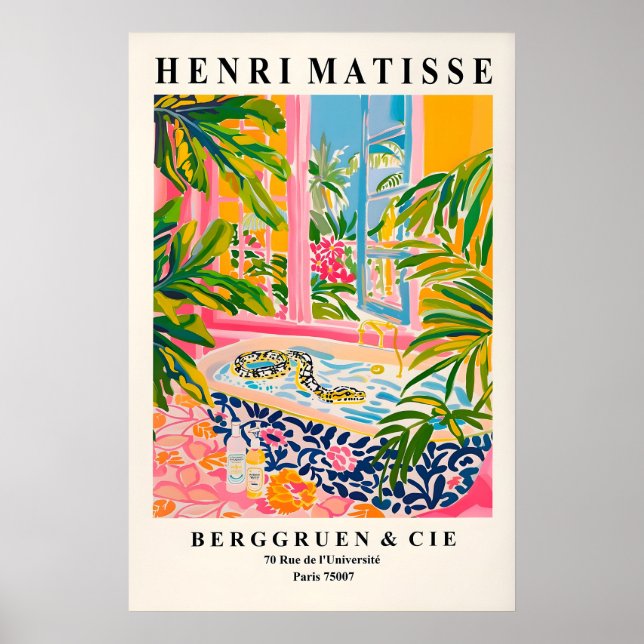 Affiche Snake in bathtub poster, Matisse print, Dopamine (Devant)
