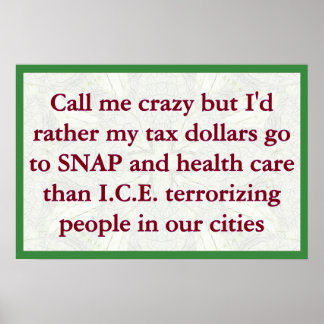 Affiche SNAP not ICE