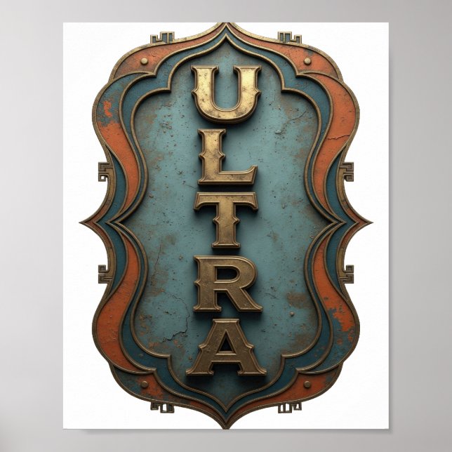 Affiche Snappy Gold ULTRA Design Moderne (Devant)