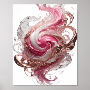 Affiche Snappy Silver ART ABSTRAIT Dessin Abstrait v2
