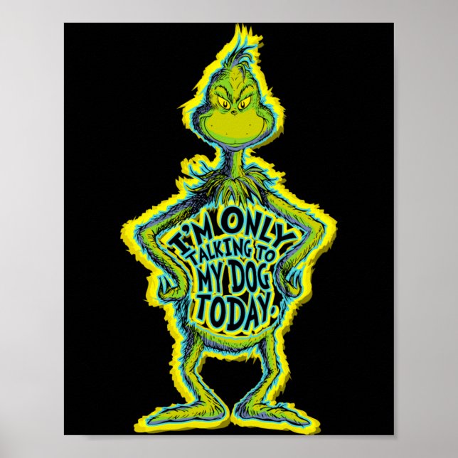 Affiche Snarky Funny Im Only Talking To My Dog T  (Devant)