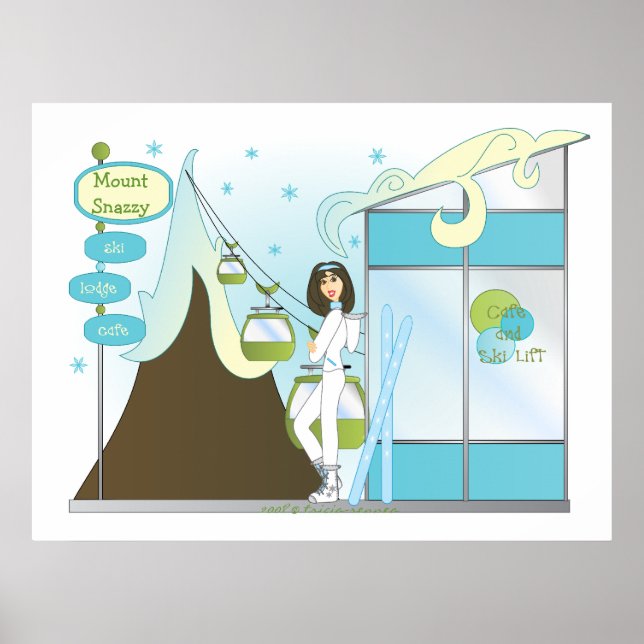 Affiche Snazzy Ski Lodge (Devant)