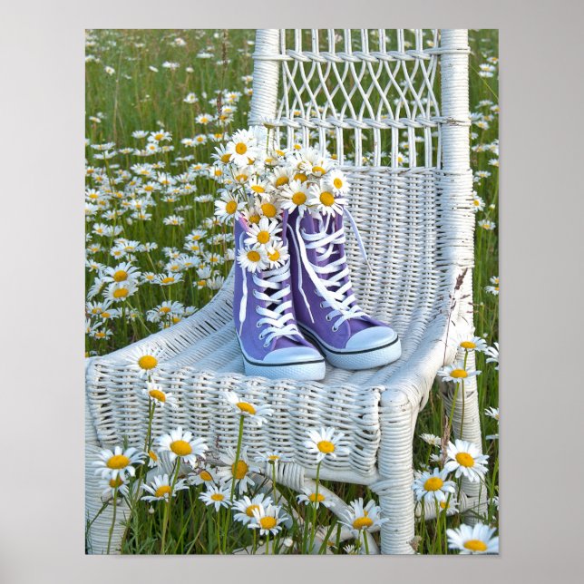 Affiche sneakers and daisies (Devant)