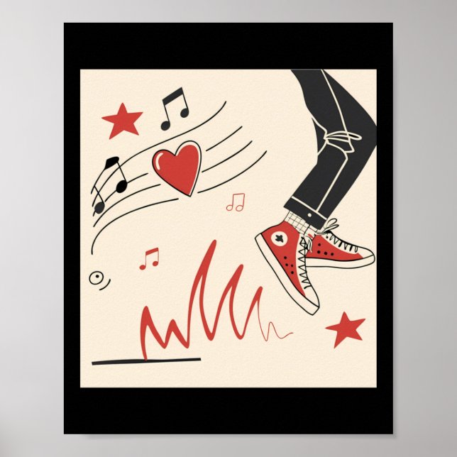 Affiche Snicker Music Colorful Expressive Art numérique Il (Devant)