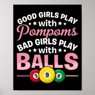 Affiche Snooker D Girls Jouer Avec Ll Pool Joueurs Girl Bi