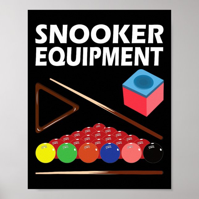 Affiche Snooker Équipement Billard Jouets Pour Hommes 8 Ll (Devant)