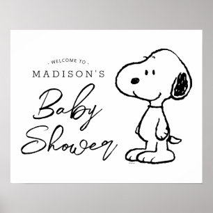 Affiche Snoopy d'arachides BABY SHOWER