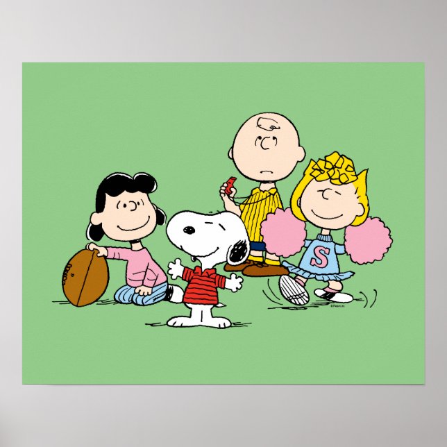 Affiche Snoopy et Gang Play Football (Devant)