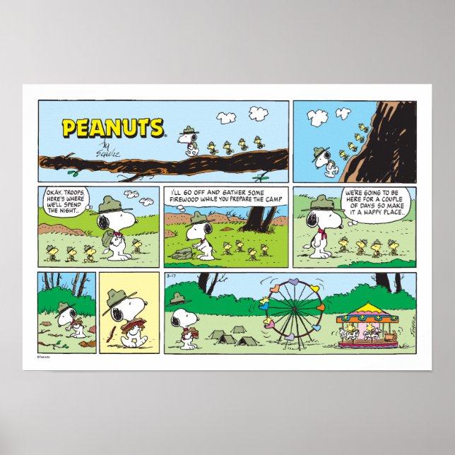Affiche Snoopy & Friends | Go Camping (Devant)