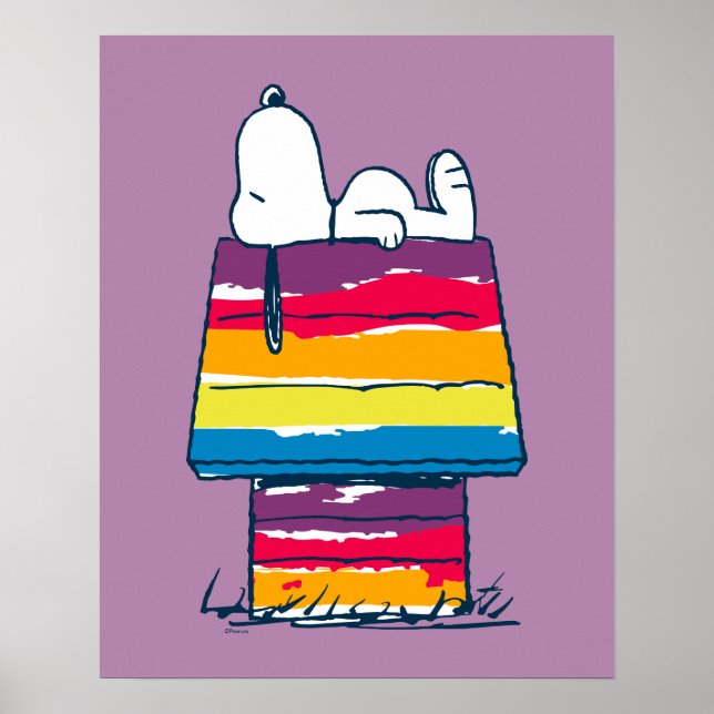 Affiche Snoopy | Rainbow Dog House (Devant)