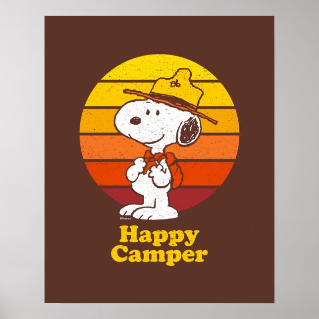 Affiche Snoopy | Scout Beagle - Happy Camper (Devant)