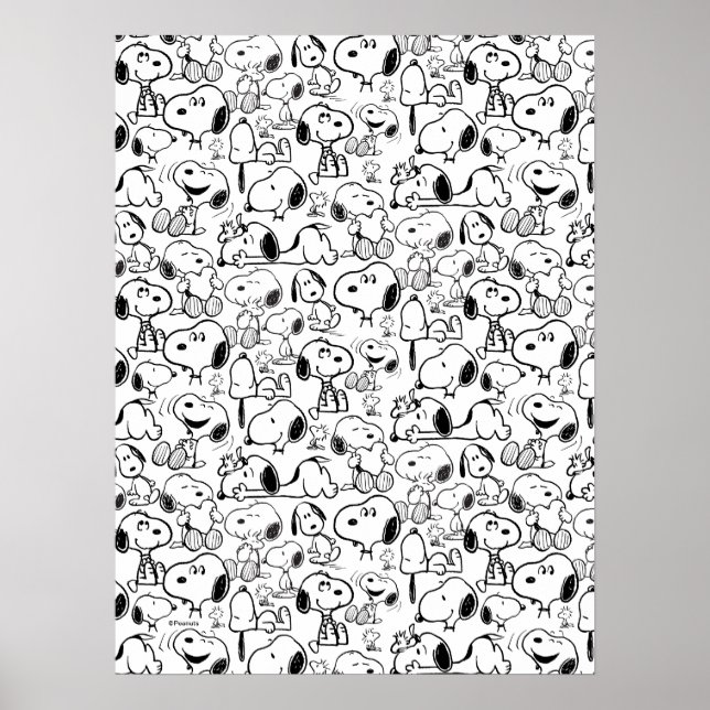 Affiche Snoopy Smile Giggle Laugh Pattern (Devant)