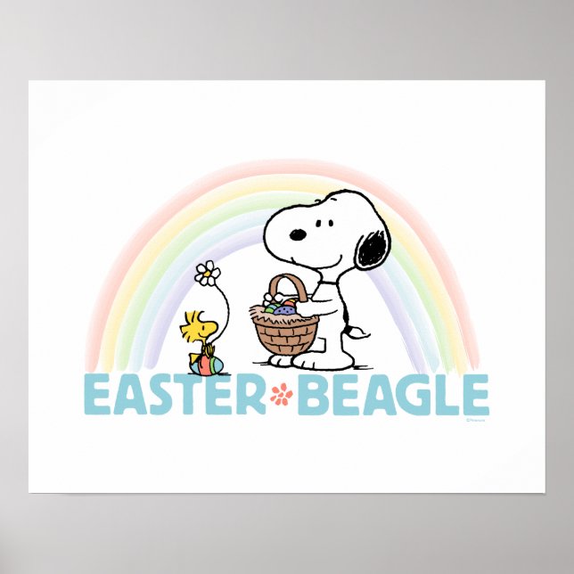Affiche Snoopy & Woodstock - Beagle de Pâques (Devant)