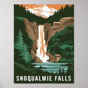Affiche Snoqualmie Falls, WA