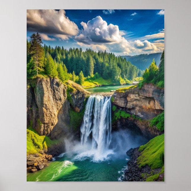Affiche Snoqualmie Falls, WA (Devant)