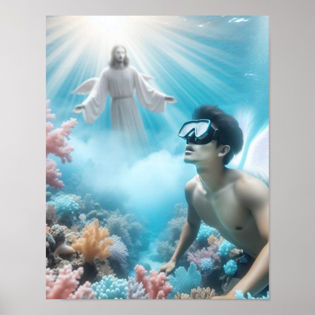 Affiche Snorkeler surprise (Devant)