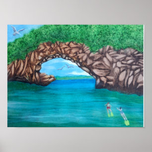 Affiche Snorkeling au paradis