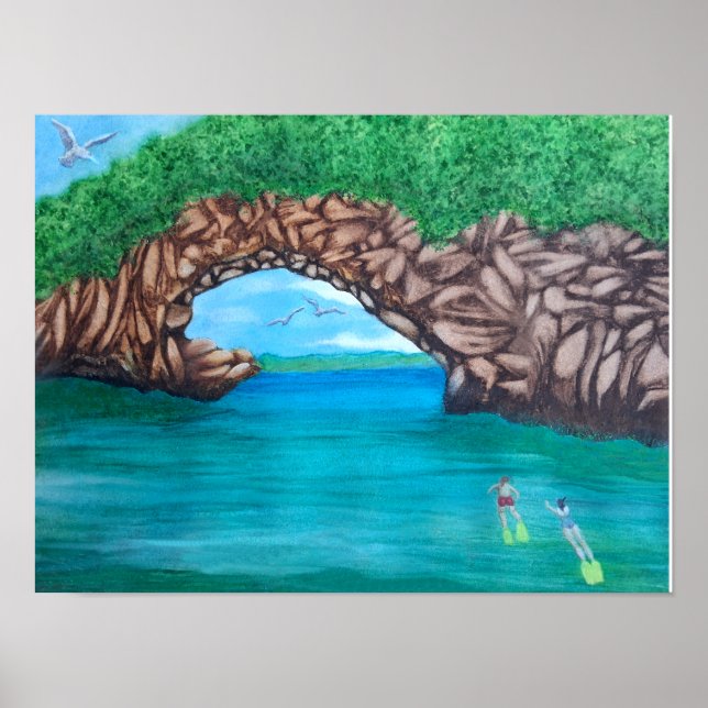 Affiche Snorkeling au paradis (Devant)