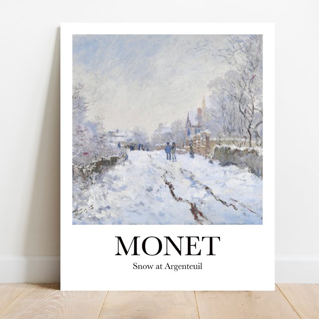 Affiche Snow at Argenteuil par Claude Monet (Monet's Winter Wonderland: "Snow at Argenteuil." Bring peace to your walls)