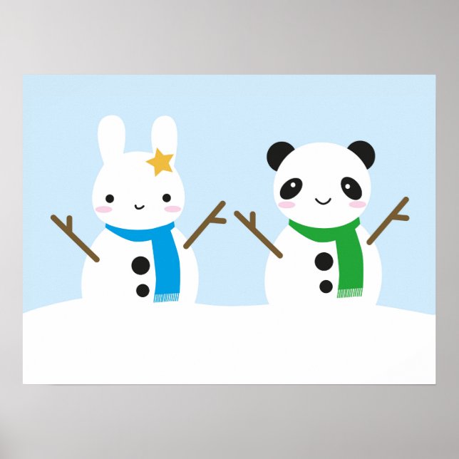 Affiche Snow Bunny & Snow Panda (Devant)