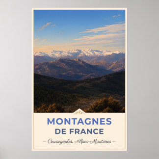 Affiche Snow-Capped Peaks of the French Alps