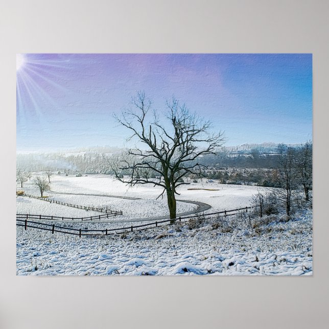 Affiche Snow Covered Ozark Hills (Devant)