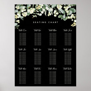 Affiche Snowberry Christmas Fête de Noël Carte de siège