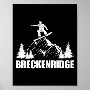 Affiche Snowboard Breckenridge Colorado Snowboard