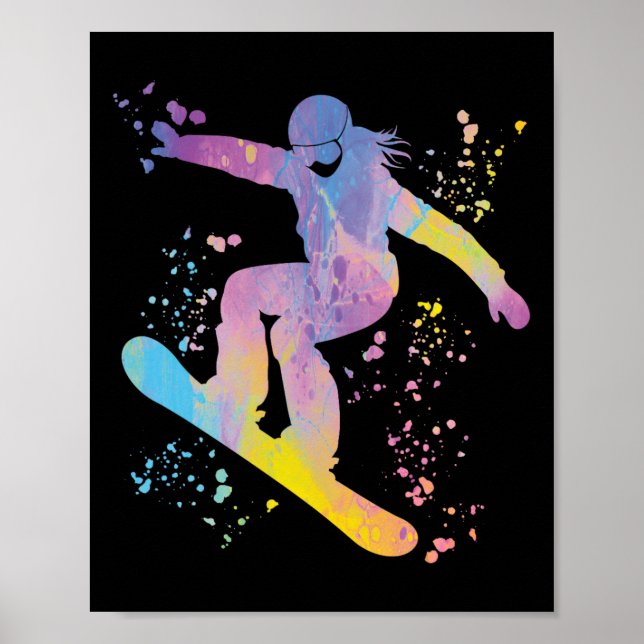 Affiche Snowboard Colorful Snowboard Snowboard &# ; (Devant)