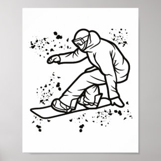 Affiche Snowboard Colorful Snowboard Snowboard &# ;