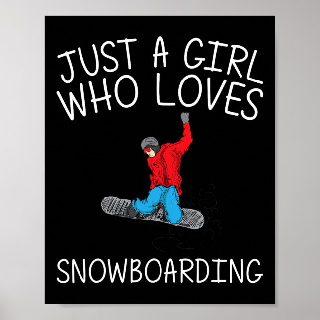 Affiche Snowboard cool Pour Filles Kid Snowboard Gagner (Devant)