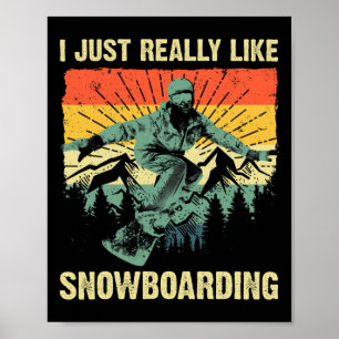 Affiche Snowboard cool Pour Hommes Femmes Snowboard Ski S