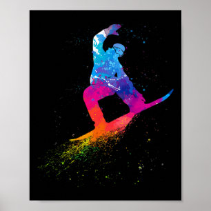 Affiche Snowboard cool Pour Hommes Femmes Snowboard Sno