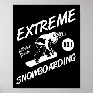 Affiche Snowboard Extreme Snowboard Sports d'hiver Sno