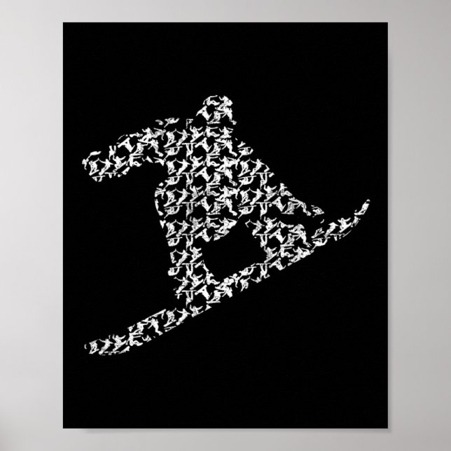 Affiche Snowboard Freestyle Snowboarders Silhouette I S (Devant)