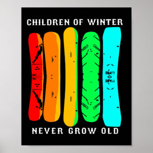 Affiche Snowboard Funny Snowboard