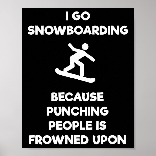 Affiche Snowboard Funny - Snowboard Punch (Devant)