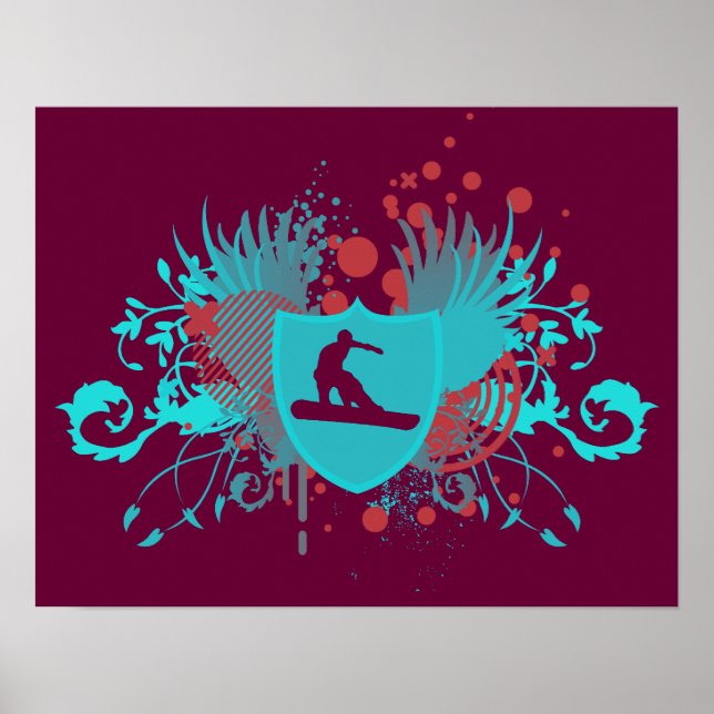 Affiche snowboard hi-fi (Devant)