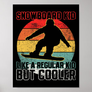Affiche Snowboard Kid Snowboardeur Snowboard
