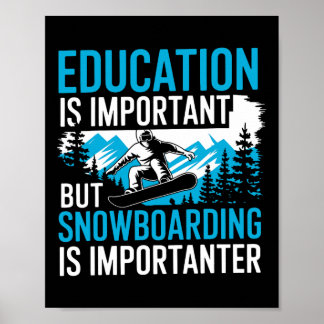Affiche Snowboard Lover Humour Design Amusant Snowboarder