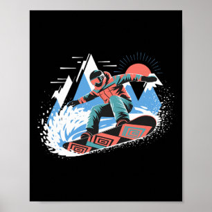 Affiche Snowboard Master Les Pistes Snowboard Snowboa